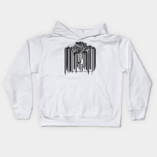 UNZIP THE CODE barcode graffiti print illustration Kids Hoodie